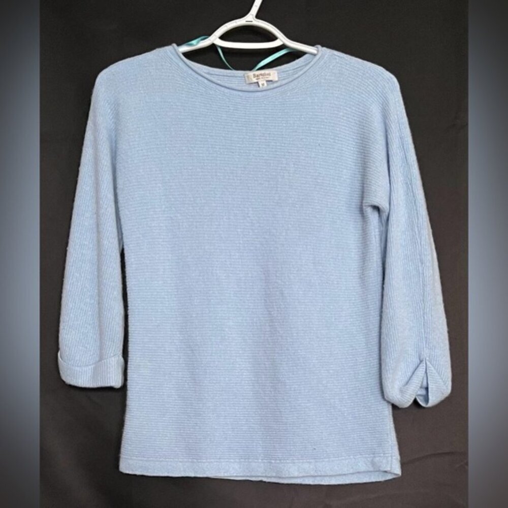 Bartolini Italy Made 🇮🇹 WOOL SILK CASHMERE Blend Rib Pullover‎ Sweater Size M